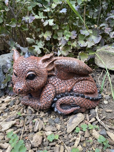 Steinfigur drache frostfest - steinfigur,