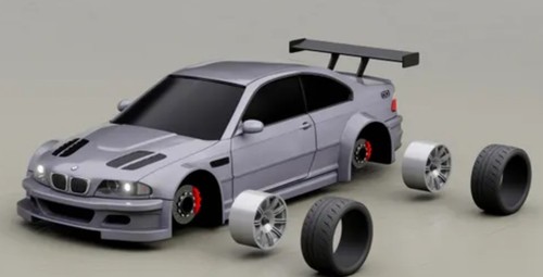 Bmw gtr e46 - m3, maßstab