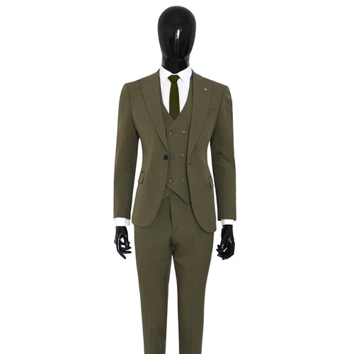 Slim fit herrenanzug grün - slim, in