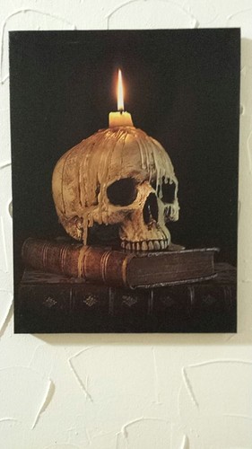 Led bild totenkopf mit - led, kerze