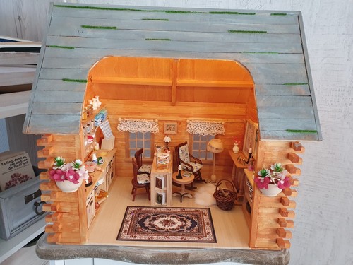Puppenstube blockhaus - puppenstube,,