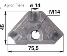 Kreuzgelenk alu joystick hauer - alu,