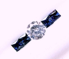 Natural square princess blue - ,