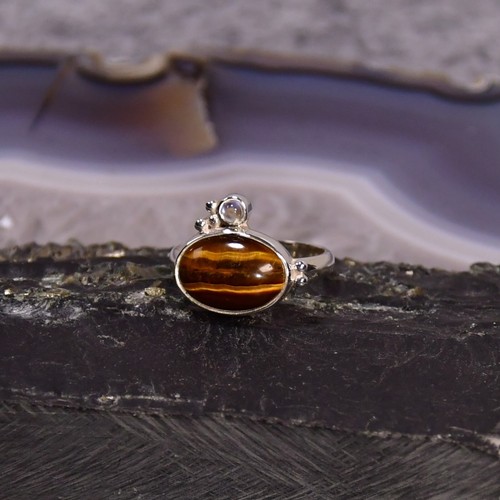 Tigerauge ring 925er silber - ring,,