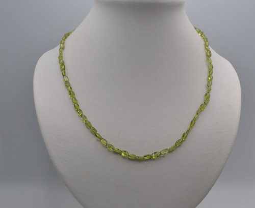 Peridot oval halskette mit - peridot,