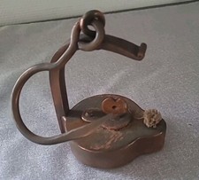 antike Grubenlampe Froschlampe