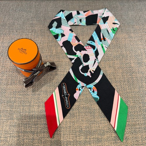 Hermes silk twilly - hermes, cavalcadour