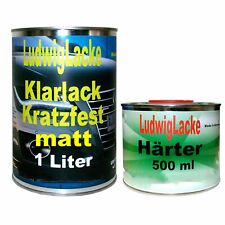 Klarlack 1,5 Liter Set 2K Klarlack MATT und Härter von Ludwig 