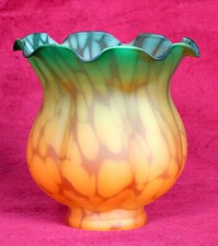 Wunderschöne Antik Französische "Pate de Verre" Lampen Glasschirm