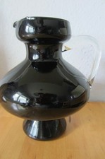 Vintage Glas Vase Krug schwarz