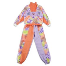 Nimbus Jogginganzug Damen Gr. S Retro 70er Vintage Lila Muster Blumen Freizeit