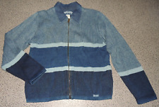 Damen Rippstrickjacke Blau Jeanskragen Gr. S Blue Willi's