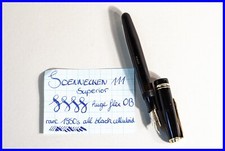 1950 SOENNECKEN 111 Superior Click- Kolben Füller Kalligraphie Feder OB 14K Gold
