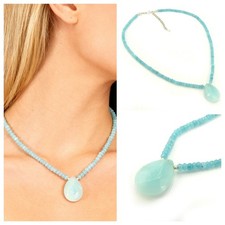 Aquamarin Halskette + blau