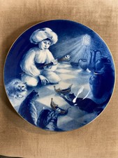 Meissen exklusiver großer Märchenteller 1986 Der kleine Muck 1.Wahl kobaltblau !