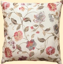 Kissenhülle, Kissenbezug, Dekokissen, Jacquard Blumenmotiv 40x40 cm Neu OVP