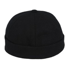 Wollhut Docker gerollte Manschette krempelos - Retro Mode Stil