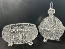 Bonboniere mit Deckel, Konfekt Schale, Bleikristall 