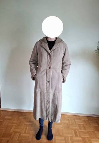 Echter wildleder mantel mit - wildleder,