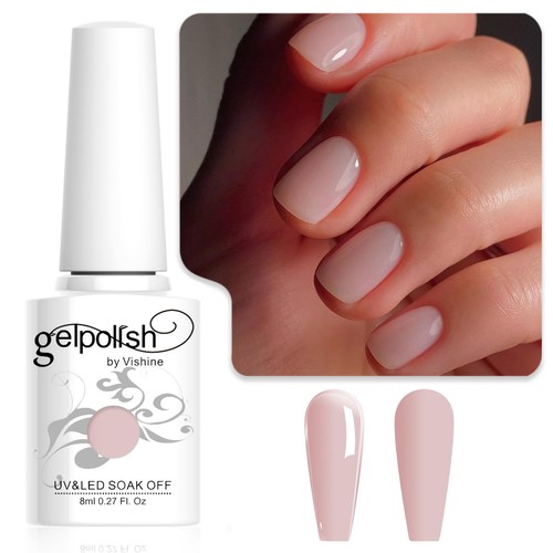 Nagellack gel sheer nude 8ml - gel,