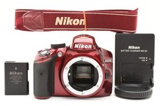 Nikon D3200 24.2MP DSLR-Kamera Rot Shutter count 8968 [Excellent] From JAPAN