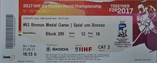 TICKET Bronze Medal Eishockey
