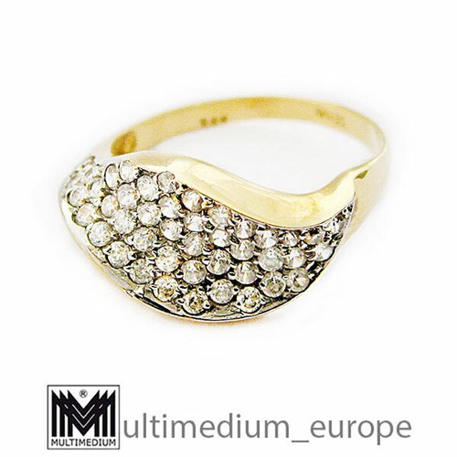 585 gold ring - zirkonia, 14ct