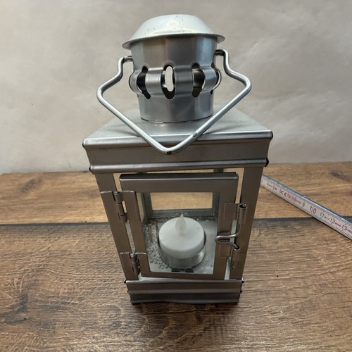 Glas metall laterne silber - metall,
