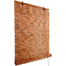 Bambus Rollo Sonnenschutz Vorhang mit Seilzug 80 x 170 cm in braun