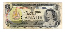 KANADA Schein 1 DOLLAR 1973