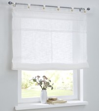 Raffrollo Woody weiß