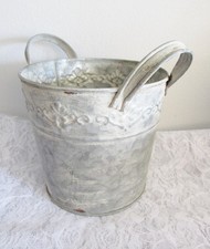 Übertopf grau Zink / Metall