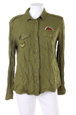 TALLY WEiJL Hemd-Bluse Military Style Stickereien M olivgrün