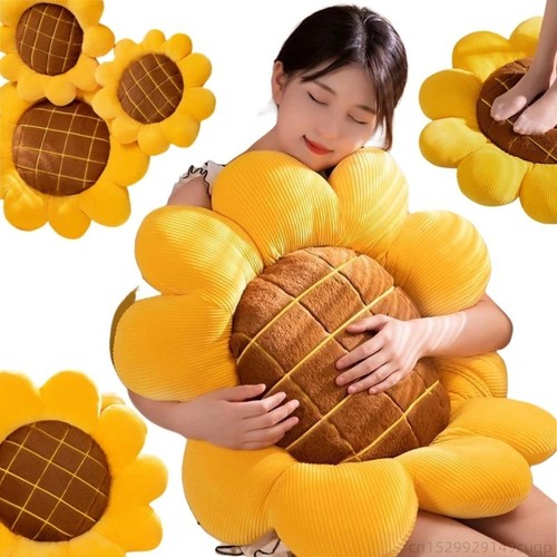 Sonnenblumen plüschkissen - sonnenblumen,