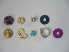 Sammlung Silberwerk Ring Ding 925er matt gebürstet  Gr.  55 17,5 + 925 Aufsätze