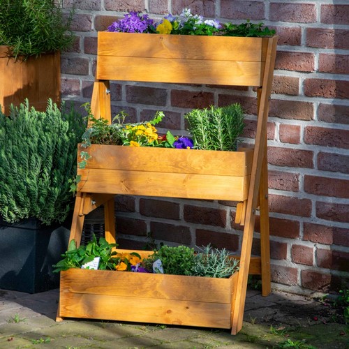 Hochbeet pflanztreppe holz - hochbeet,