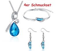 SCHMUCKSET COLLIER HOCHZEIT 1x Halskette 2x Ohrringe  1xArmreif TITANIC SCHMUCK