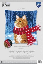 Vervaco kreuzstichkissen katze - kreuzstichkissen,