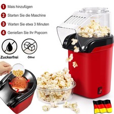 1200W Popcornmaschine Popcornmaker Popcornautomat Retro Popcorn Maker Fettfrei