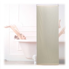 Duschrollo Seitenzugrollo beige Dusche Badewannenrollo Badrollo Wannenvorhang