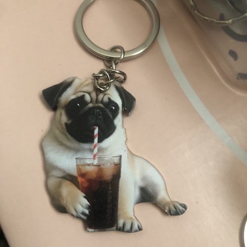 Schlüsselanhänger mops hund - mops,