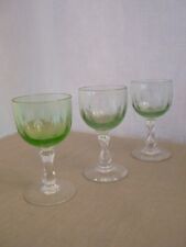 3 Wein Gläser ? Val St. Lambert Uran Glas - Art Deko