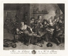 Dutch tavern pub Holland Nederland Taverne gravure engraving Brakenburgh 1780