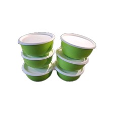 Tupperware Ergonomica-Schüssel set 550 Ml, 6'er Pack Grün / Weiß Neu & Ovp