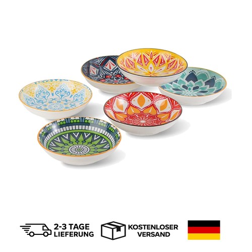 Keramik schüssel set bunt - 6,