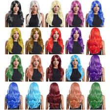 Damen Perücke 70cm Wig Einfarbig Kostüm Ungiftig Faschingskostüme Comic Con