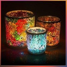 Mosaik Teelichthalter Set - 3