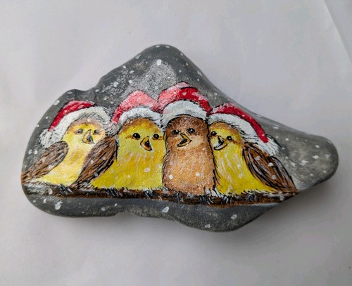 Bemalter stein vögel - bemalter, mit