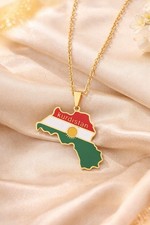 Kurdistan Karte & Flagge