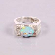 Natürlich Feuer Opal & Cz Mit